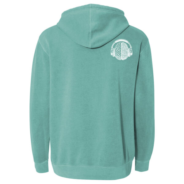 Unisex Pigment Dye Hoodie Shoulder/ Sleeve Logos Thumbnail